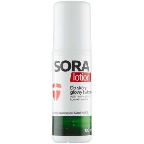 Sora Lotion do skóry głowy i włosów osób narażonych na kontakt z wszami 100 ml