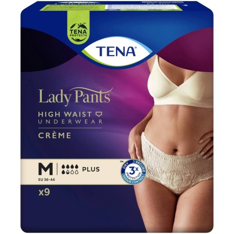 TENA Lady Pants Noir Plus Bielizna chłonna dla kobiet M 9 sztuk