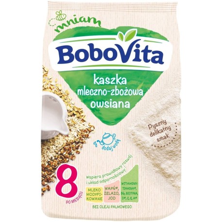 BoboVita Kaszka mleczno-zbożowa owsiana po 8 miesiącu 230 g