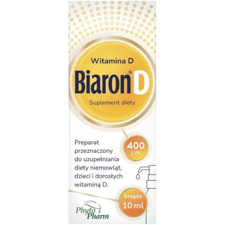 Biaron D Suplement diety witamina D 400 j.m. krople 10 ml